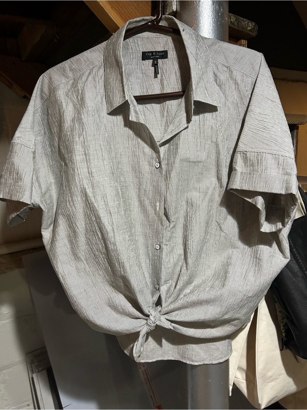 Rag & Bone Women’s L gray short sleeve top